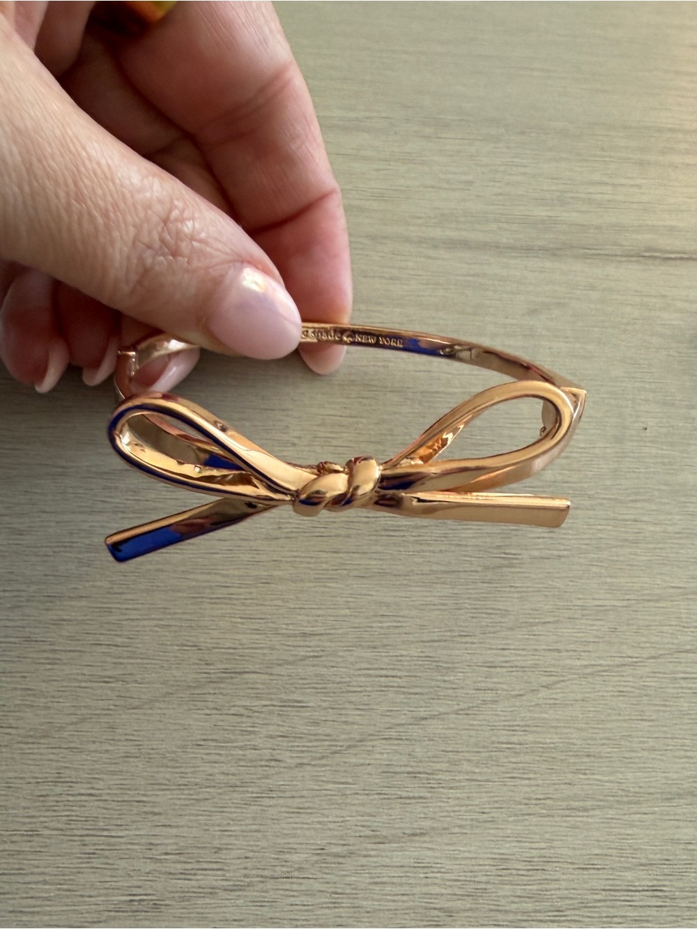 kate spade rose gold bow bracelet